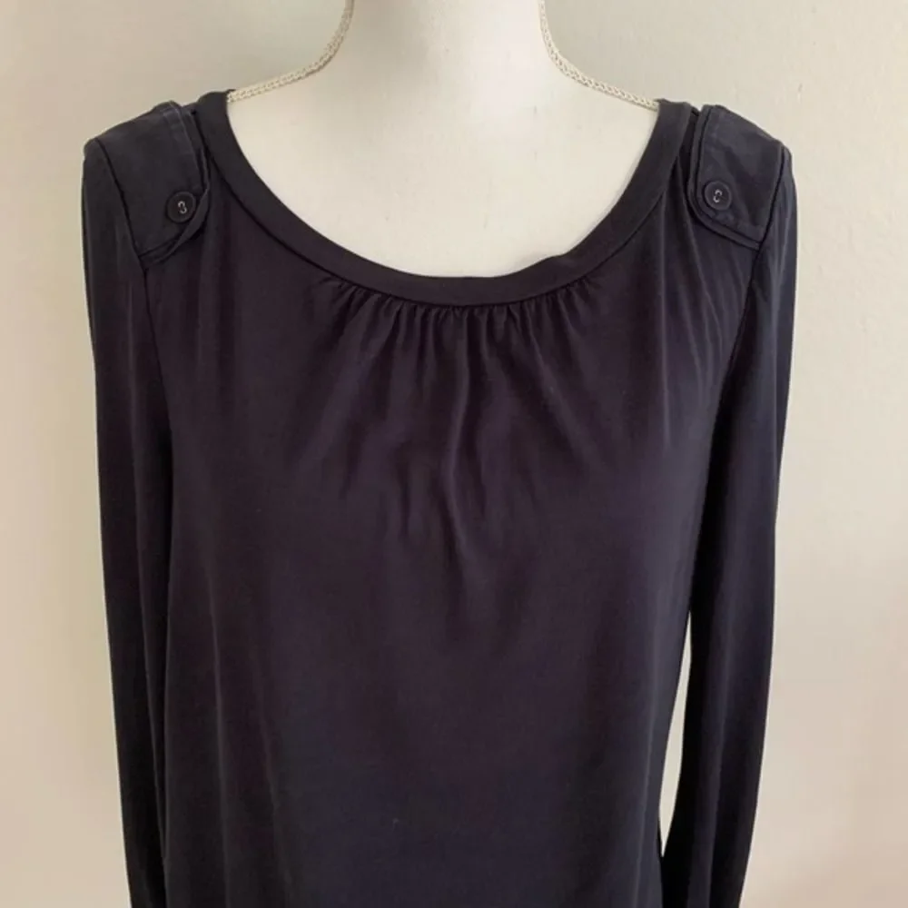 Tory Burch Navy Ashlee 100% Silk Blouse Women’s Medium